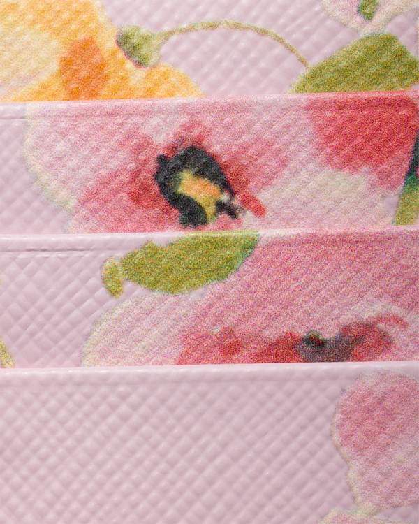 Floral-print Saffiano leather card holder Floral-print Saffiano leather card holder