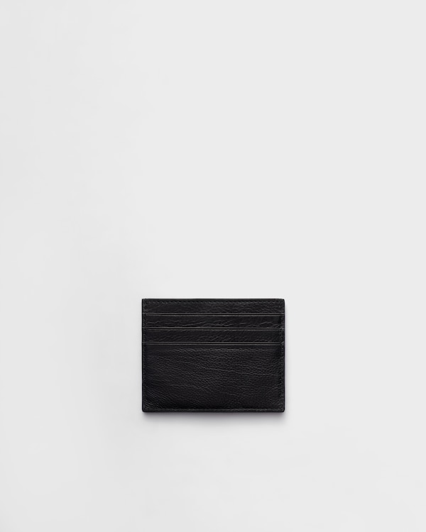 Leather card holder - Black Leather card holder - Black