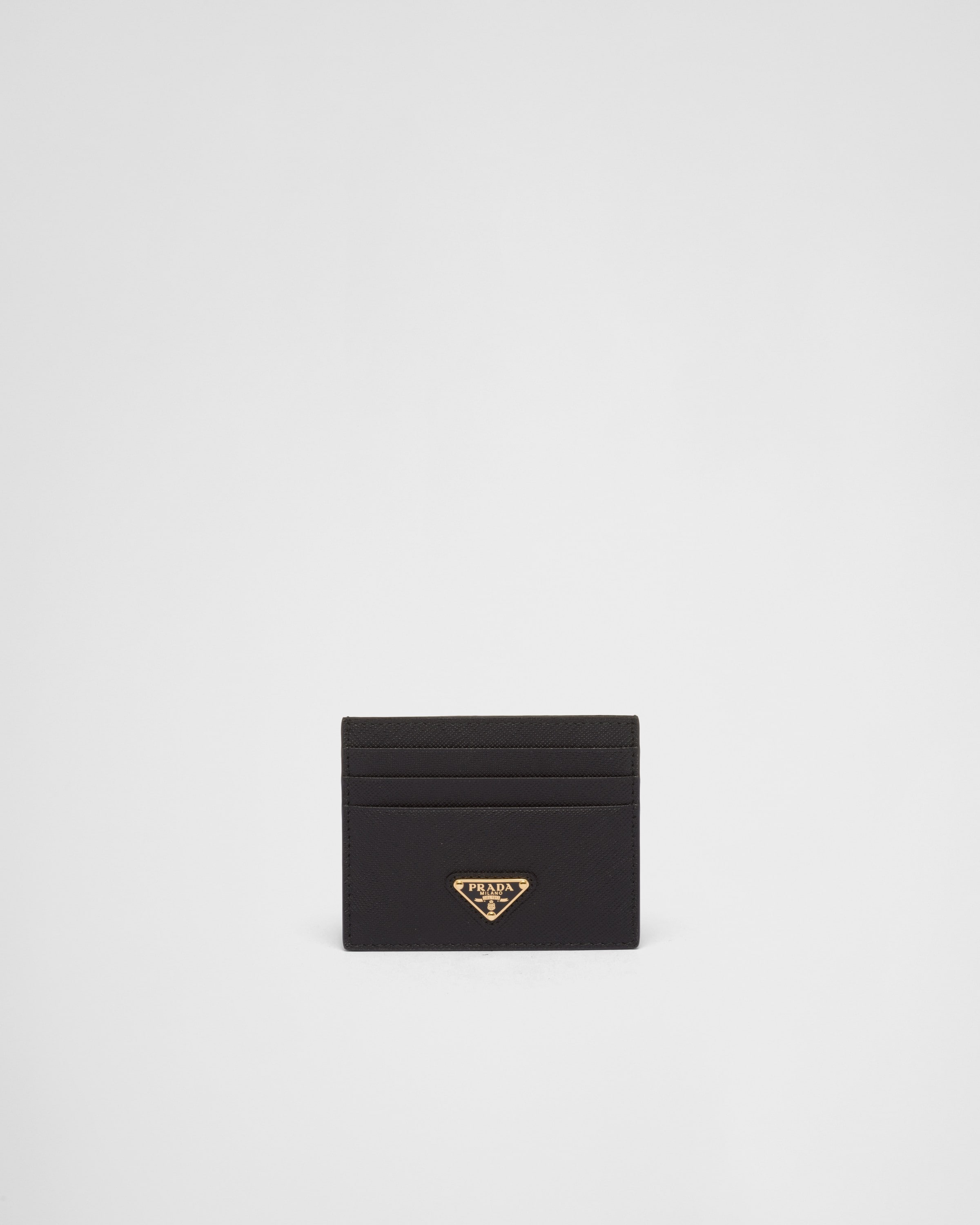 Black Saffiano Leather Card Holder PRADA