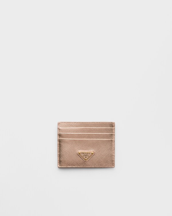 Saffiano Leather card holder - Powder Pink Saffiano Leather card holder - Powder Pink
