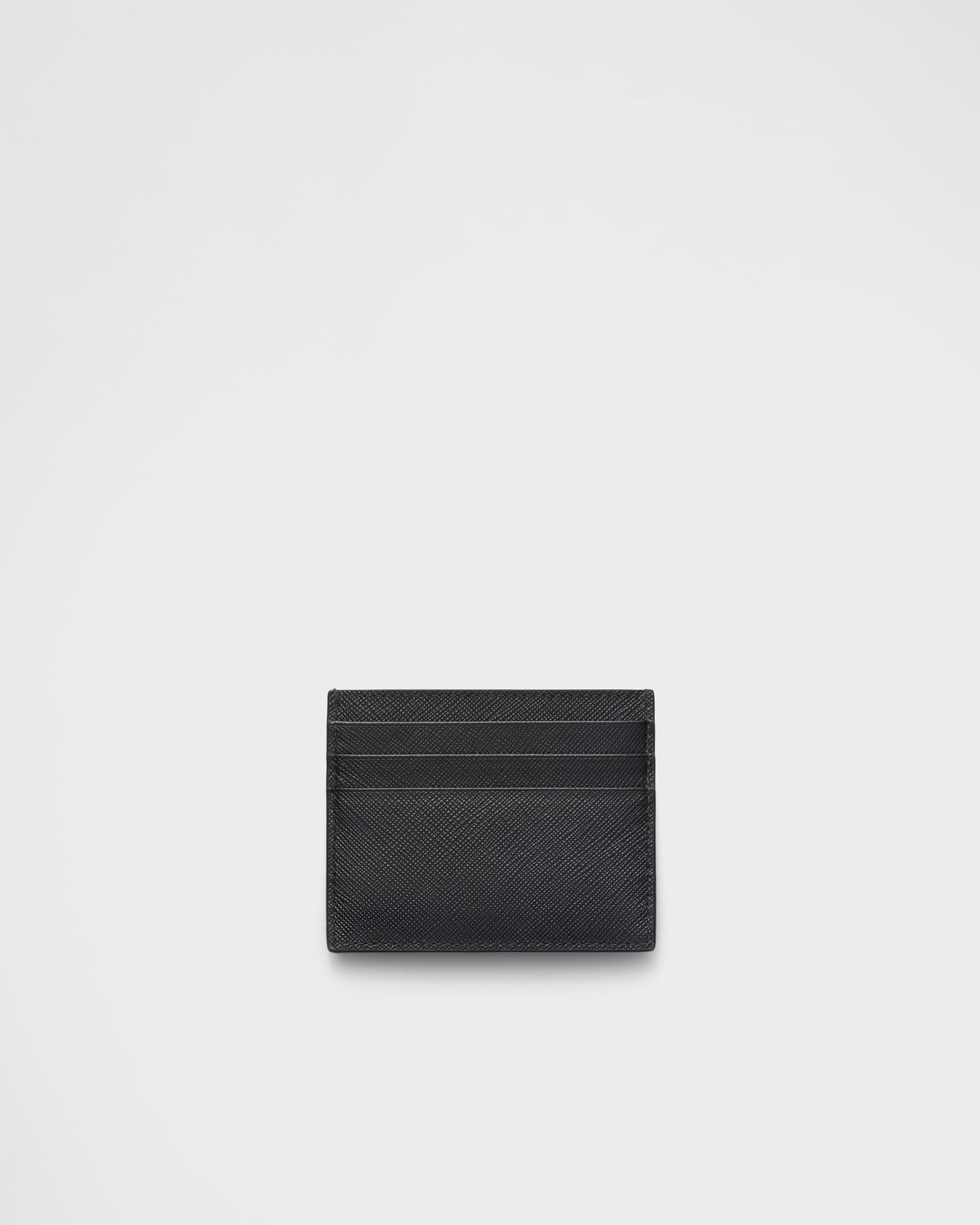 Black Saffiano Leather Card Holder PRADA