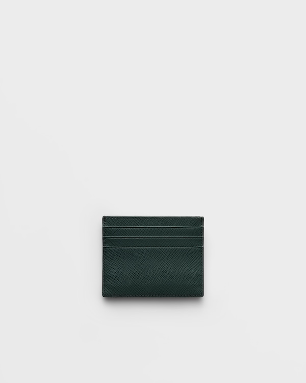 Saffiano Leather card holder - Emerald Green Saffiano Leather card holder - Emerald Green