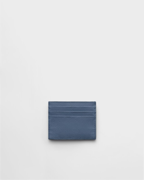 Saffiano Leather card holder - Aviation Blue Saffiano Leather card holder - Aviation Blue