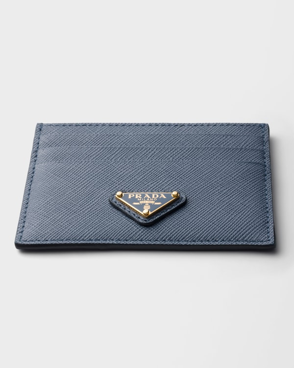 Saffiano Leather card holder - Aviation Blue Saffiano Leather card holder - Aviation Blue