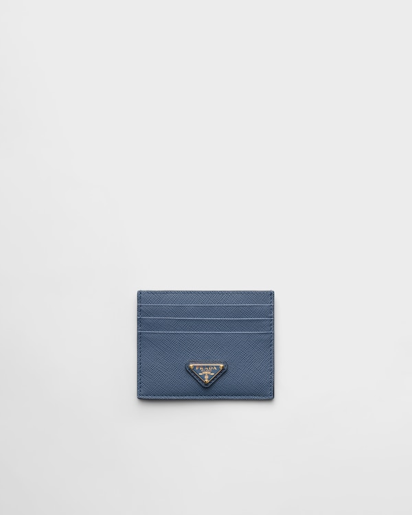 Saffiano Leather card holder - Aviation Blue Saffiano Leather card holder - Aviation Blue