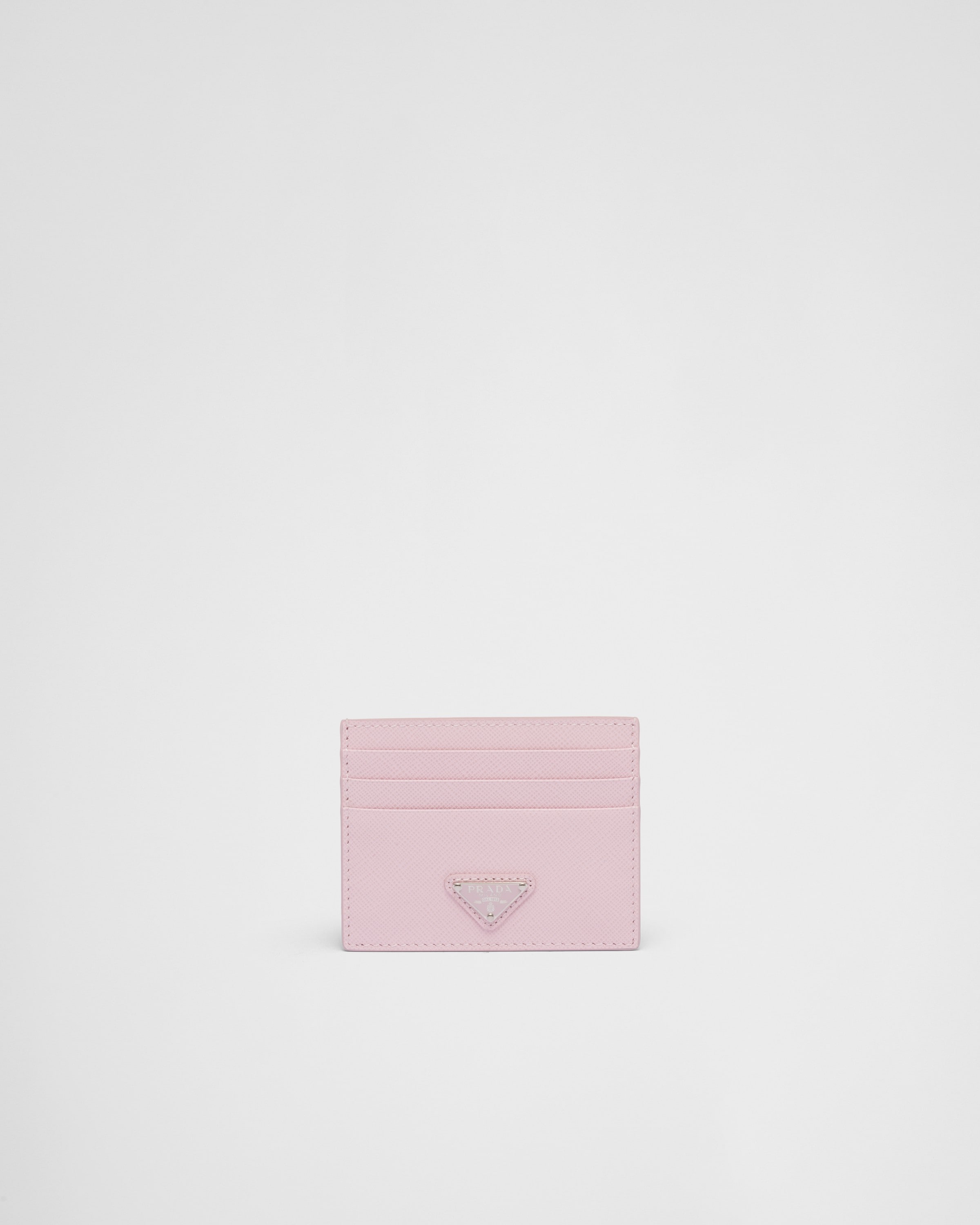 Alabaster Saffiano Leather Card Holder | PRADA