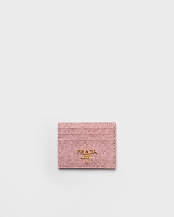 Saffiano Leather Card Holder - Peach Saffiano Leather Card Holder - Peach