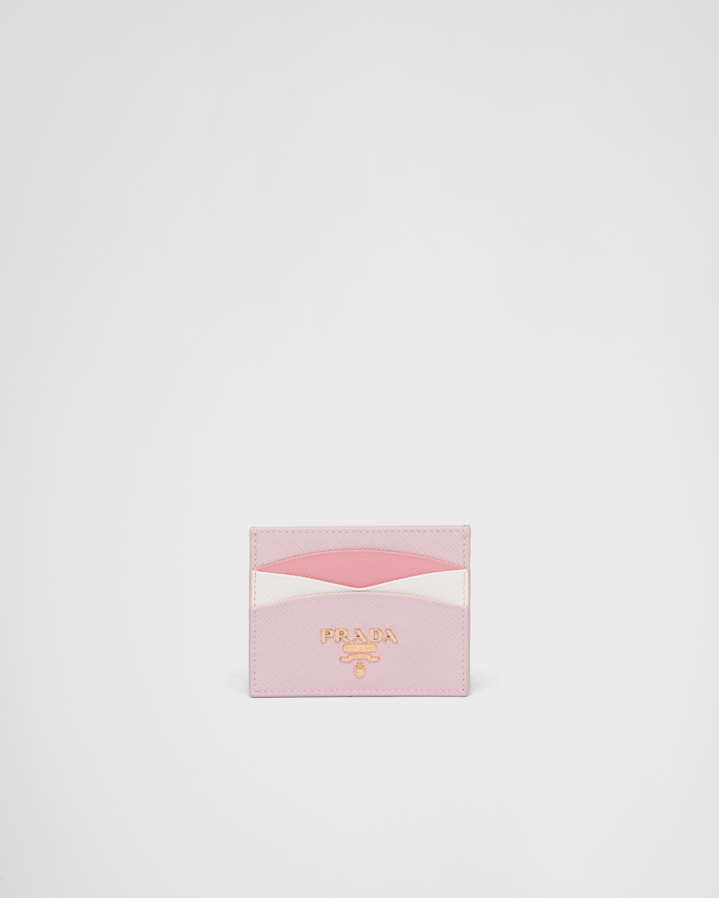 Alabaster Saffiano Leather Card Holder | PRADA
