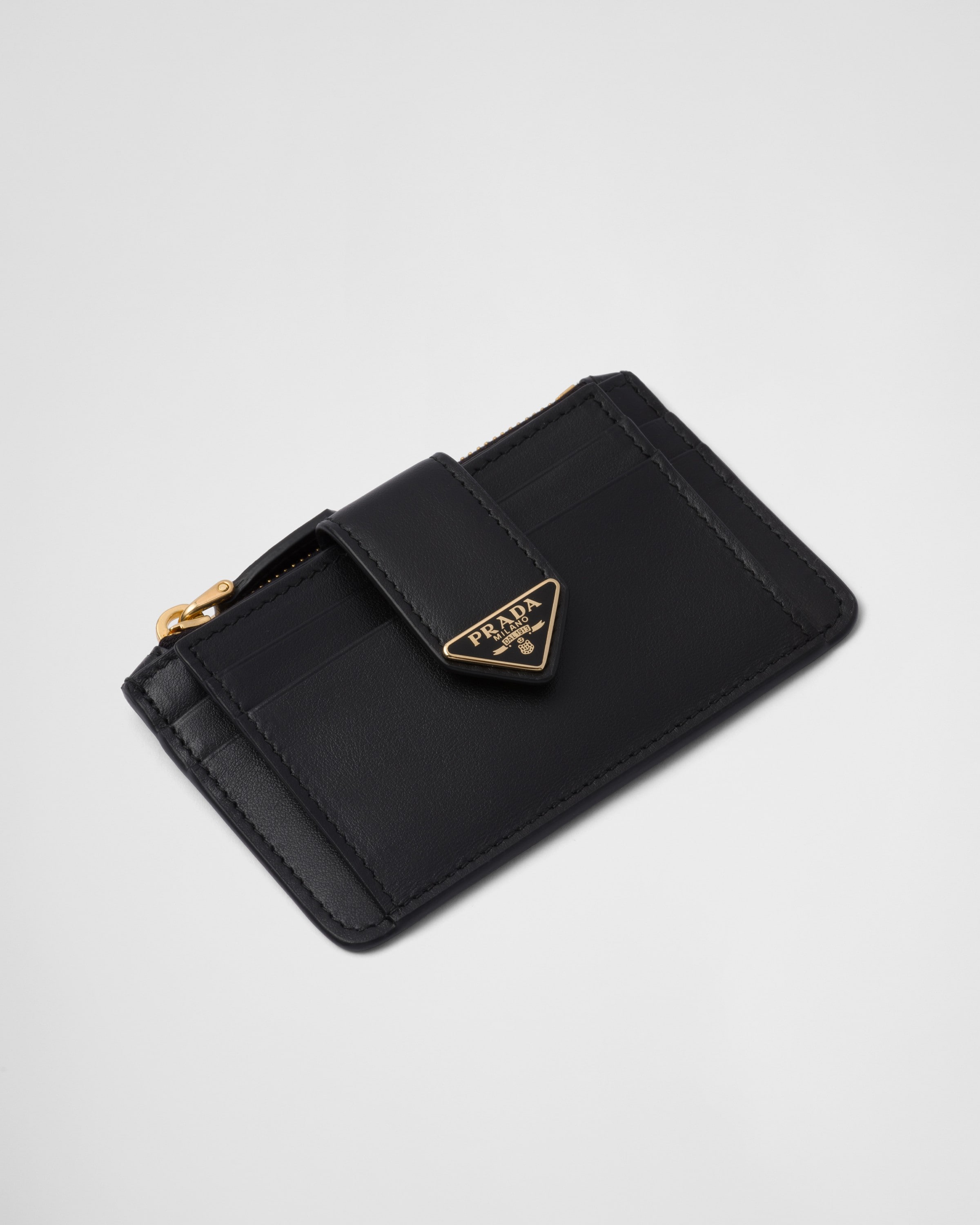 Porte-cartes en cuir Prada Noir en Cuir - 31748305