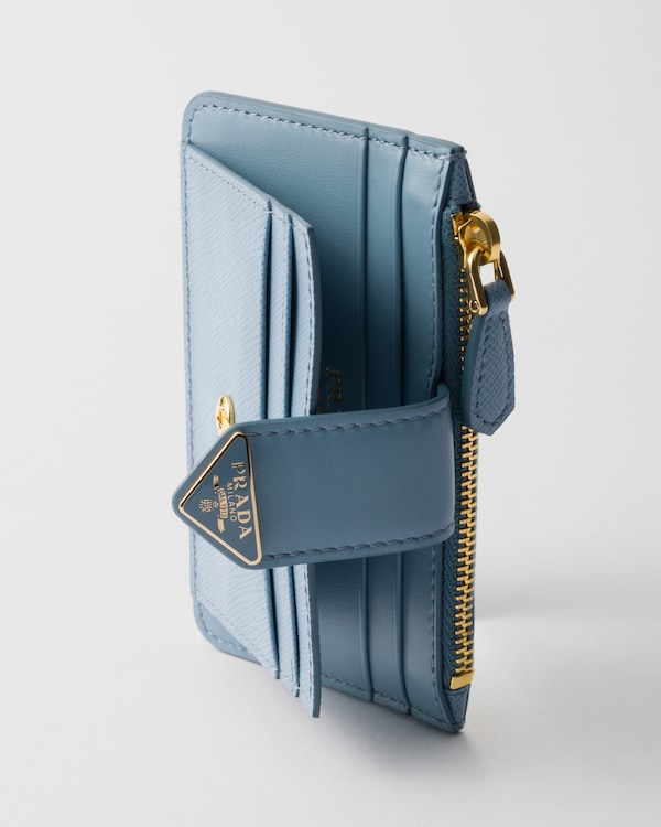 Porte-cartes en cuir et cuir Saffiano Porte-cartes en cuir et cuir Saffiano