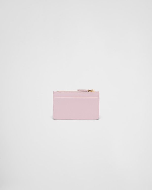 Porta-cartão em couro Saffiano Porta-cartão em couro Saffiano