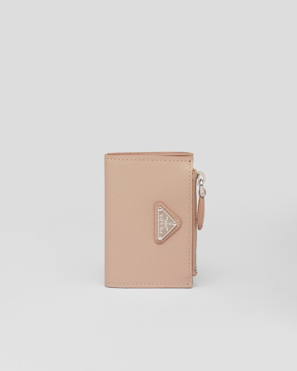 ピンクベージュ サフィアーノトライアングル カードケース | PRADA