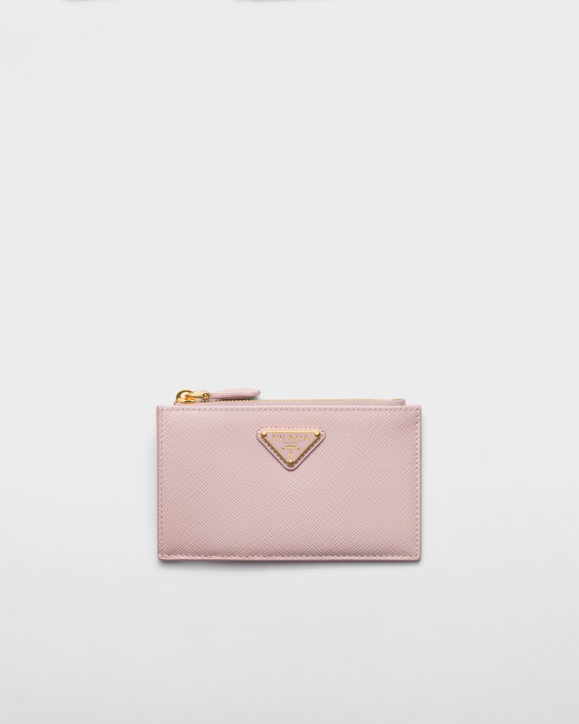 ピンク プリントサフィアーノレザー カードケース | PRADA