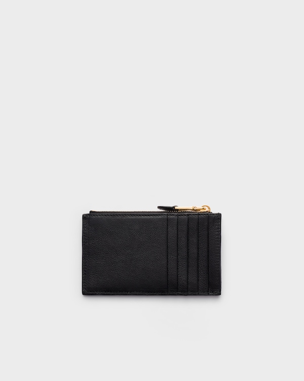 Leather card holder - Black Leather card holder - Black