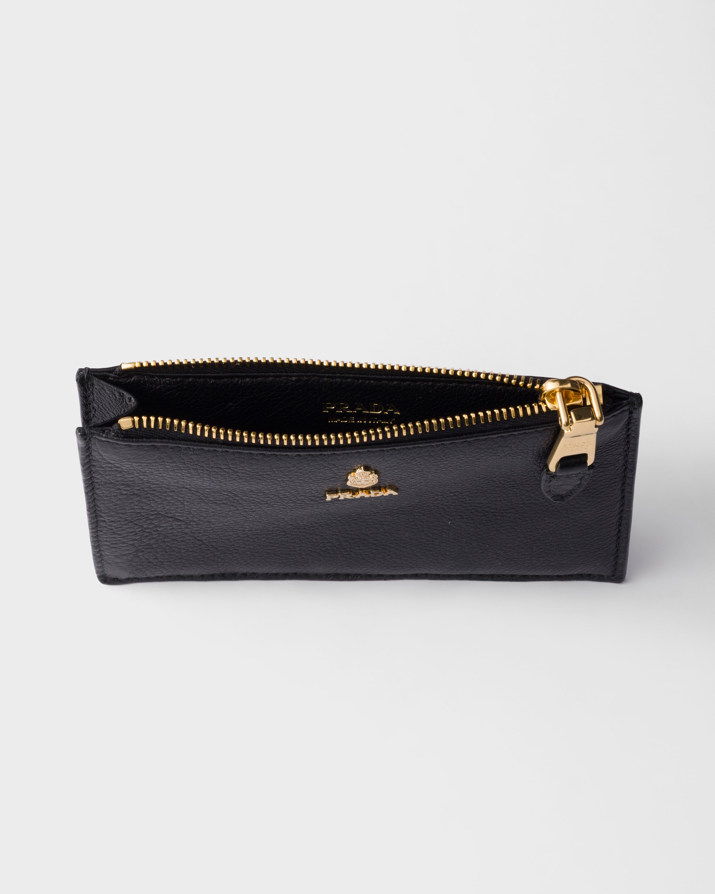 Black Leather Card Holder | PRADA - United States