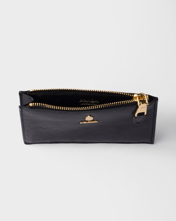 Leather card holder - Black Leather card holder - Black
