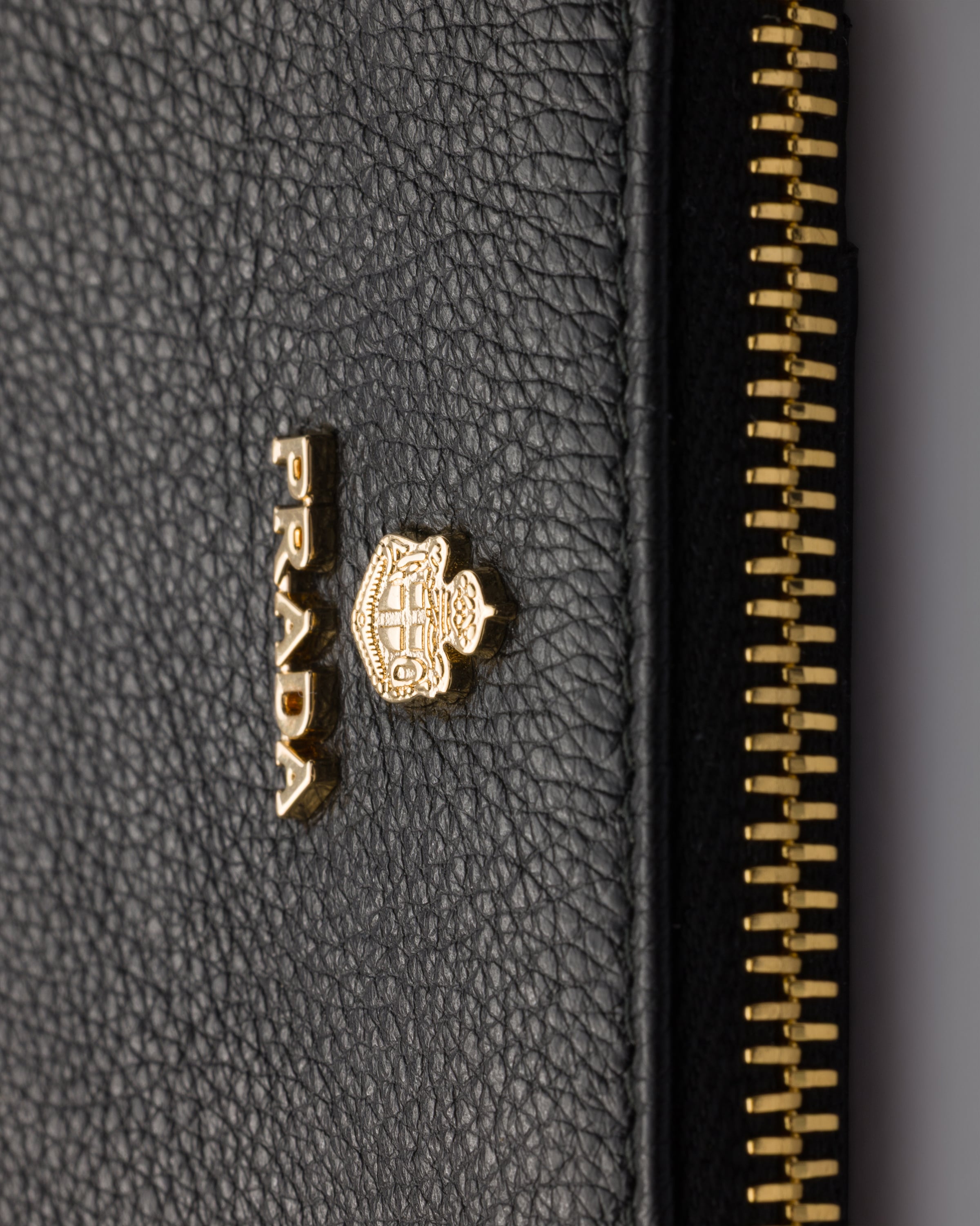 Black Leather Card Holder | PRADA - United States