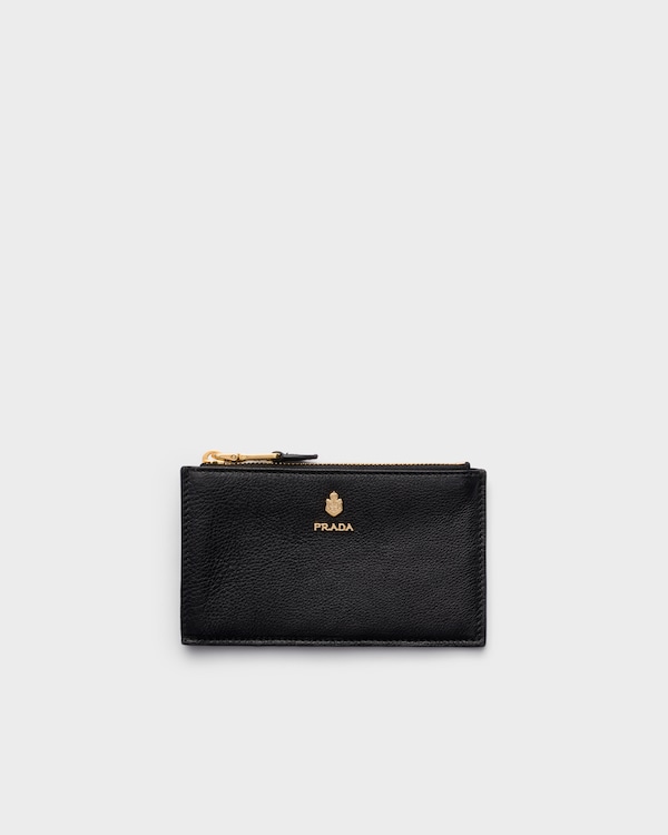 Leather card holder - Black Leather card holder - Black