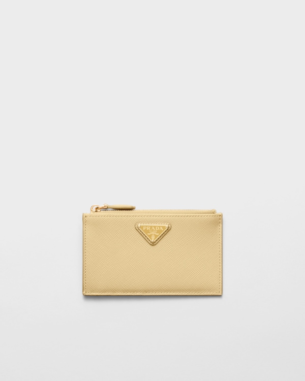 ピンクベージュ サフィアーノトライアングル カードケース | PRADA
