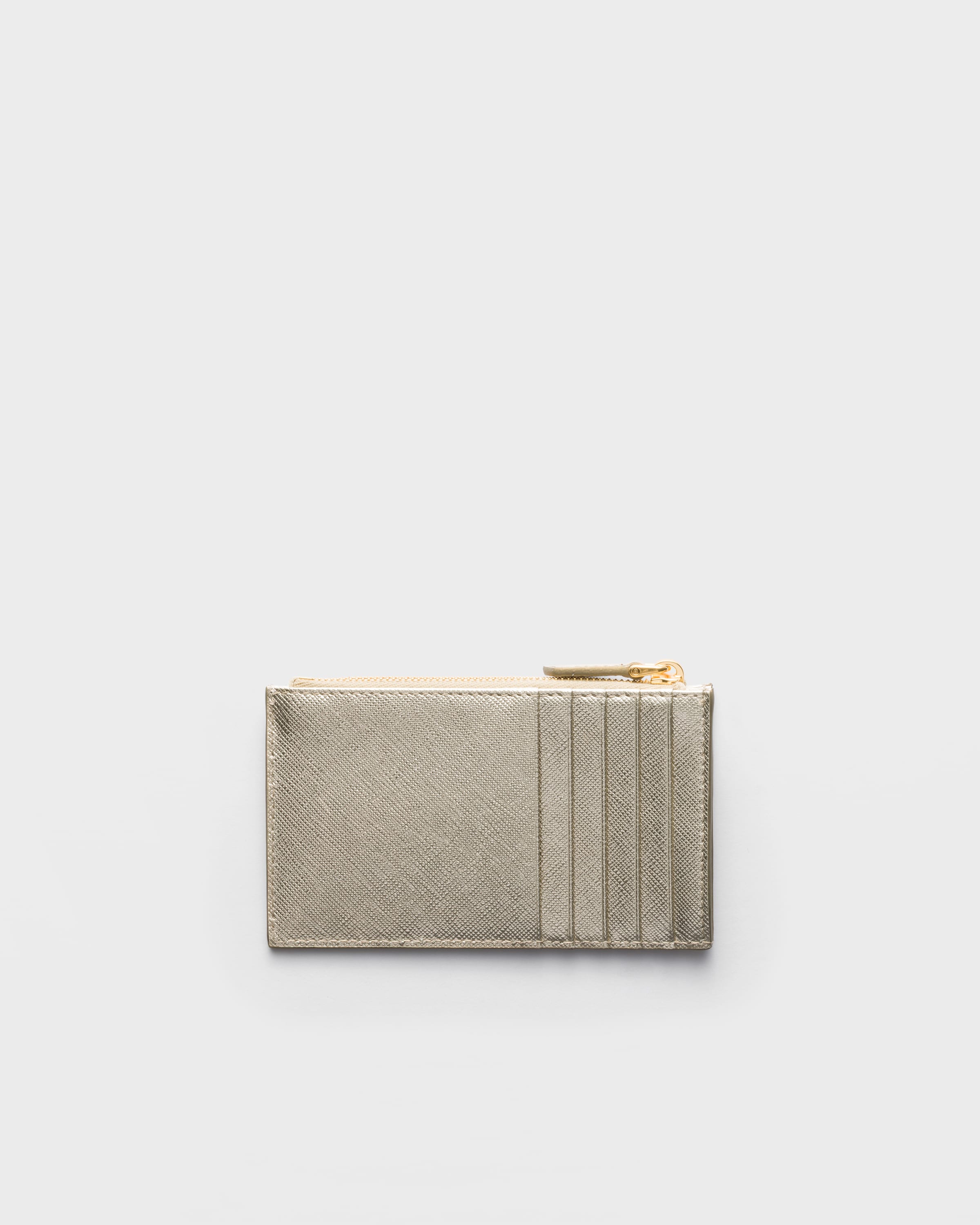 Pyrite Saffiano leather card holder | PRADA - United States