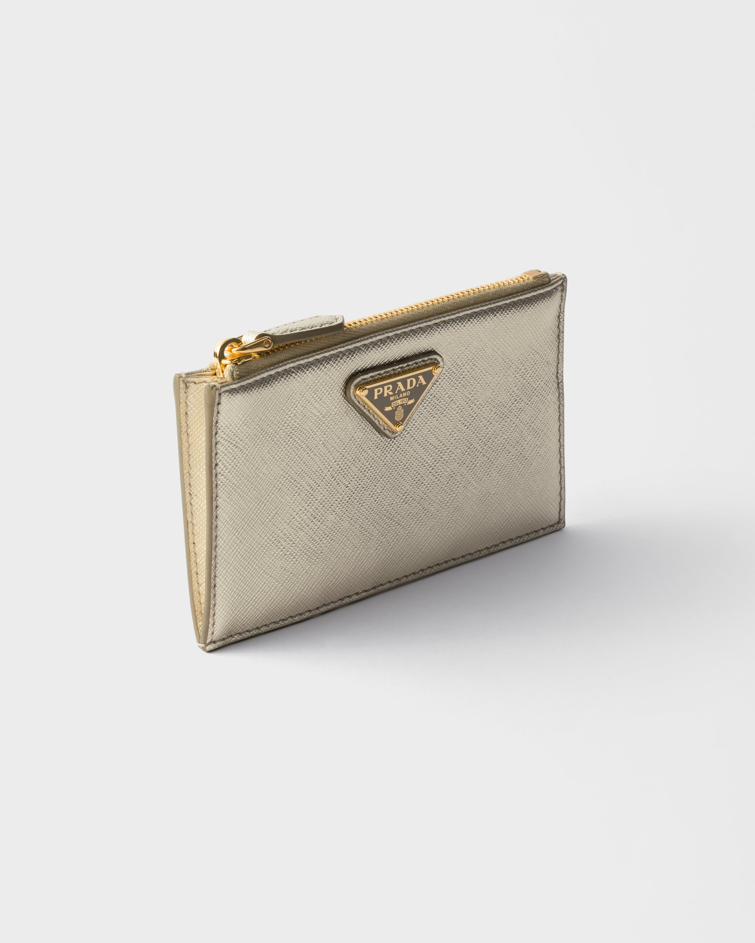 ゴールド サフィアーノトライアングル カードケース | PRADA