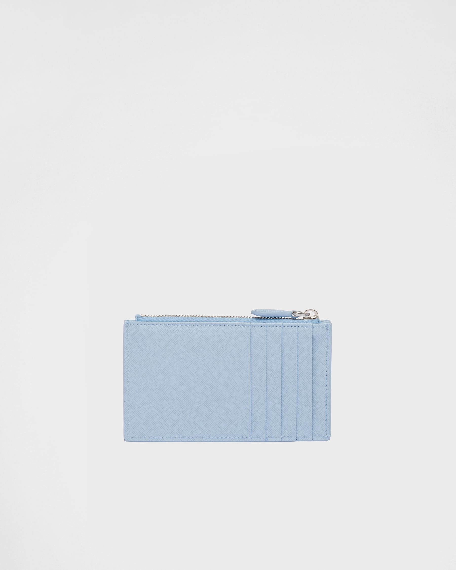 Pale Blue Saffiano Leather Card Holder | PRADA