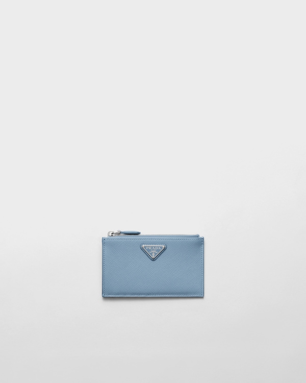 ライトブルー サフィアーノトライアングル コインケース | PRADA