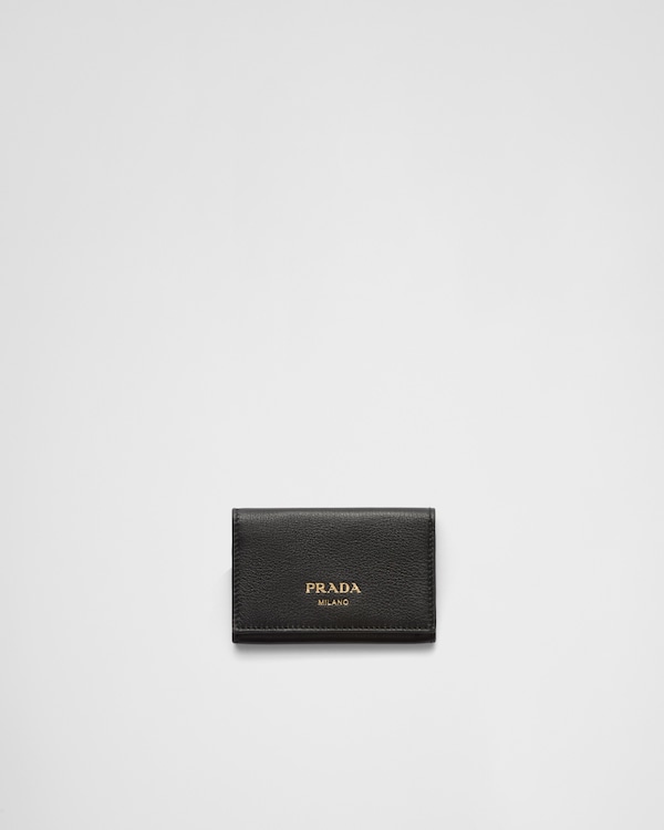 ブラック サフィアーノトライアングル カードケース | PRADA