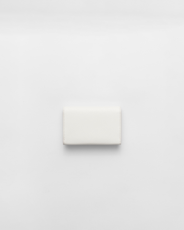 Saffiano leather card holder - White Saffiano leather card holder - White