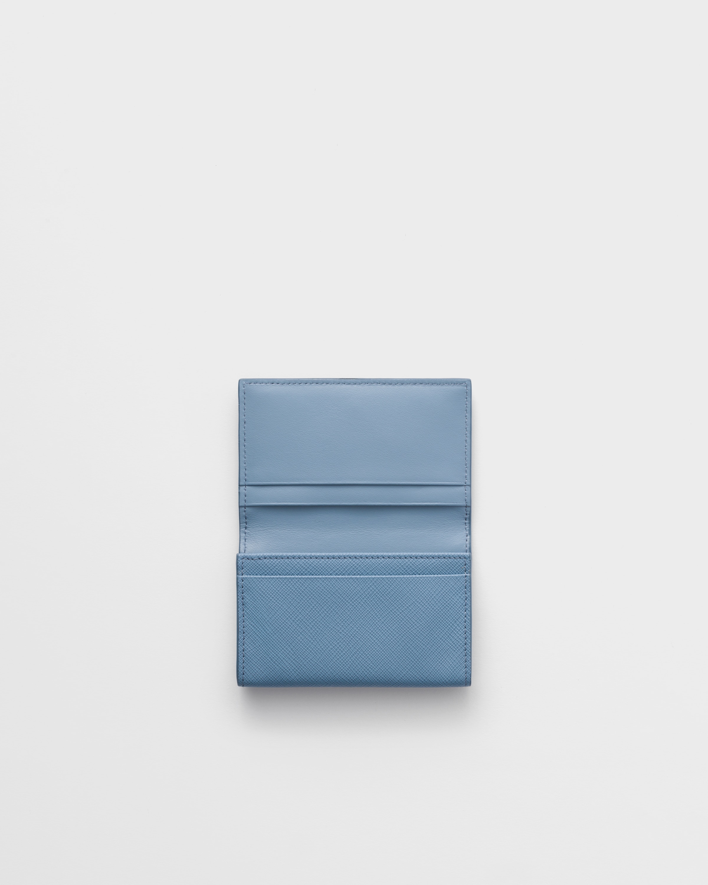 アストラルブルー サフィアーノトライアングル カードケース | PRADA