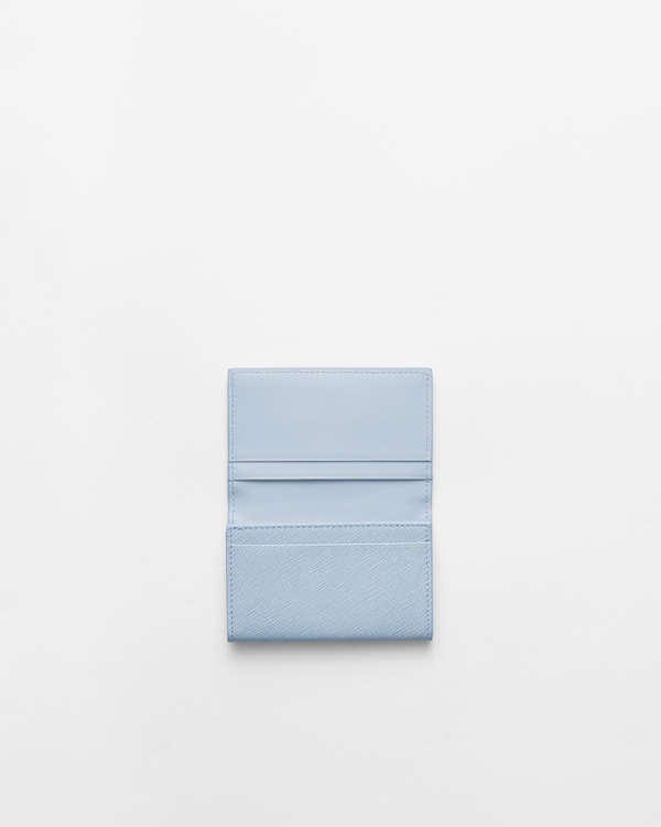 Saffiano leather card holder - Pale Blue Saffiano leather card holder - Pale Blue