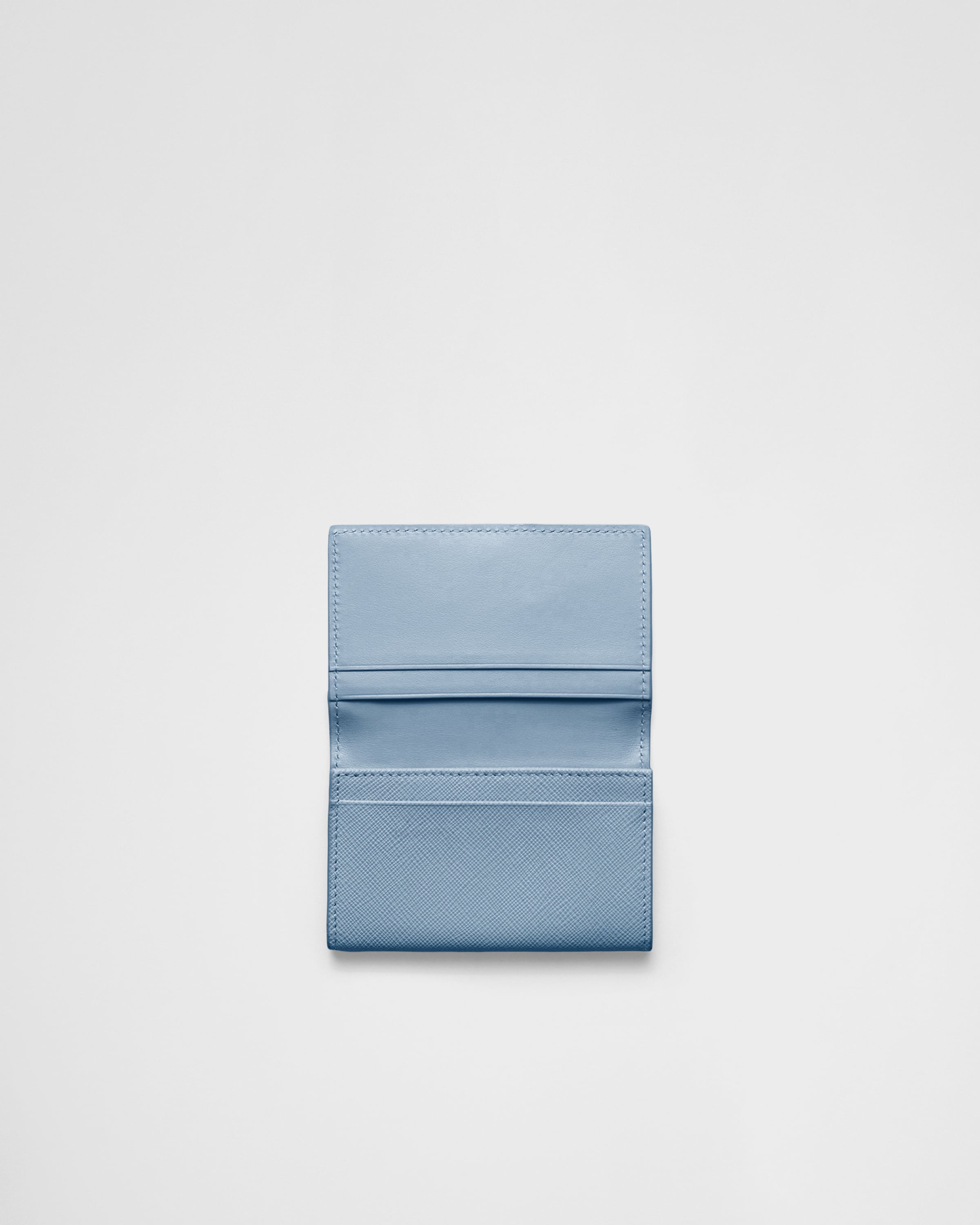 Astral Blue Saffiano leather card holder | PRADA Astral Blue Saffiano leather card holder | PRADA