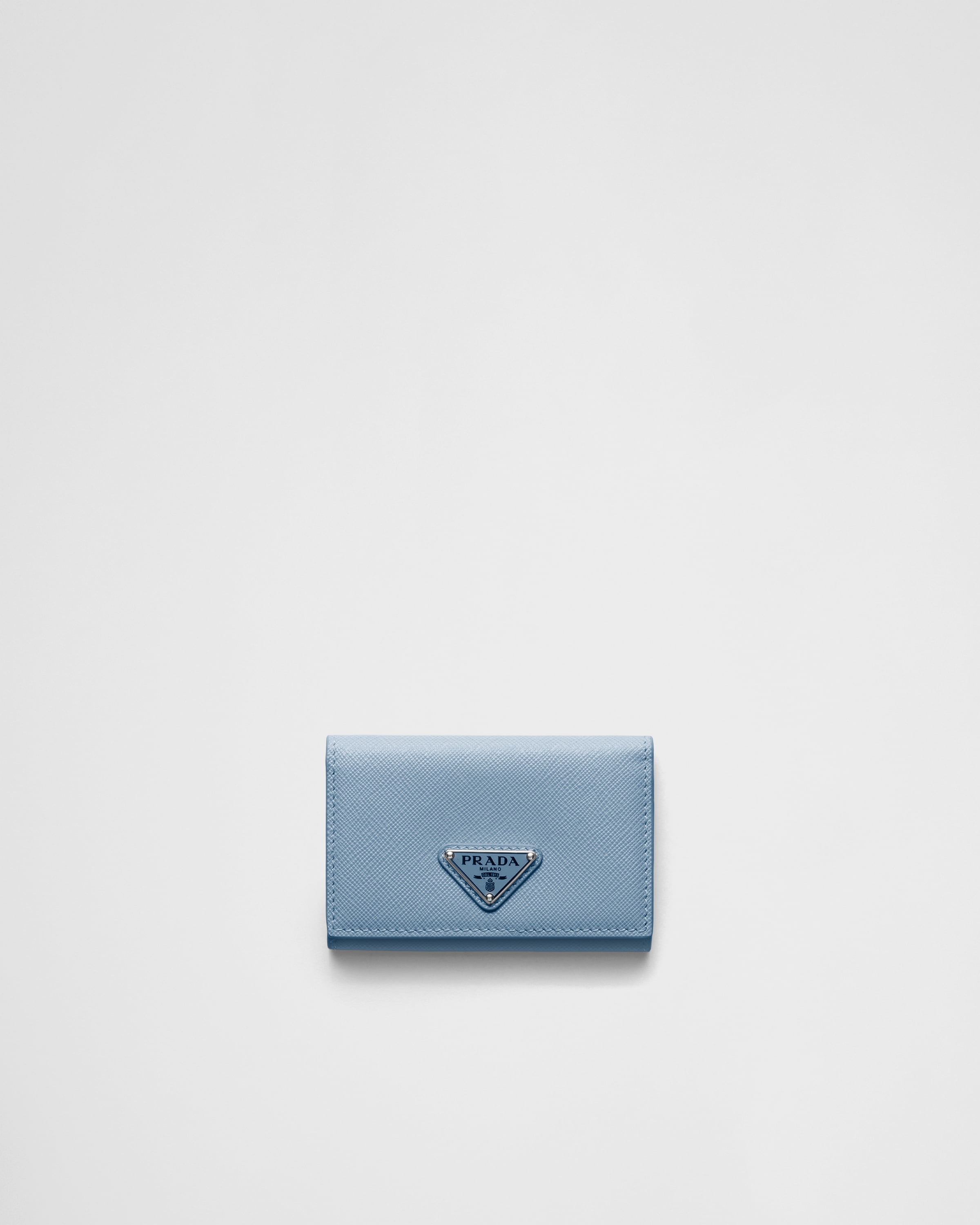 Astral Blue Saffiano leather card holder | PRADA Astral Blue Saffiano leather card holder | PRADA