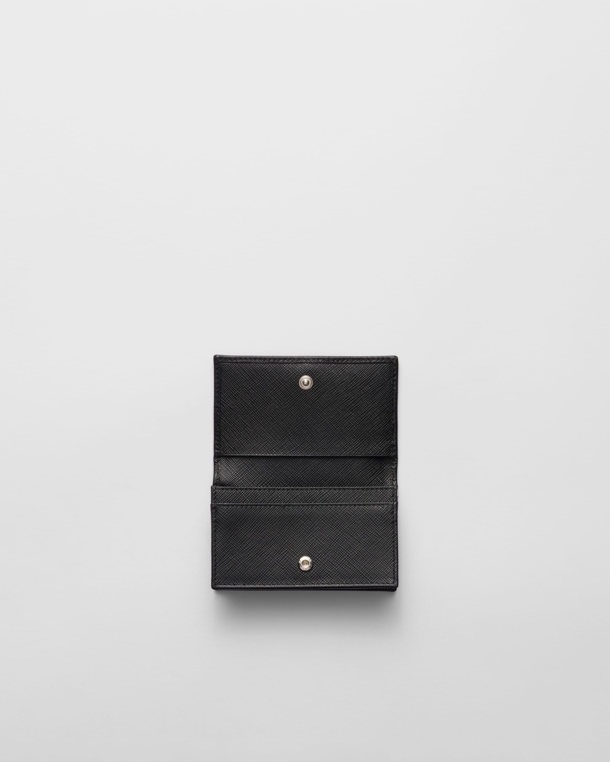 Black Saffiano Leather Card Holder PRADA