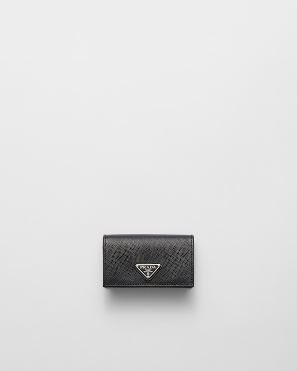 Black Saffiano Leather Card Holder | PRADA