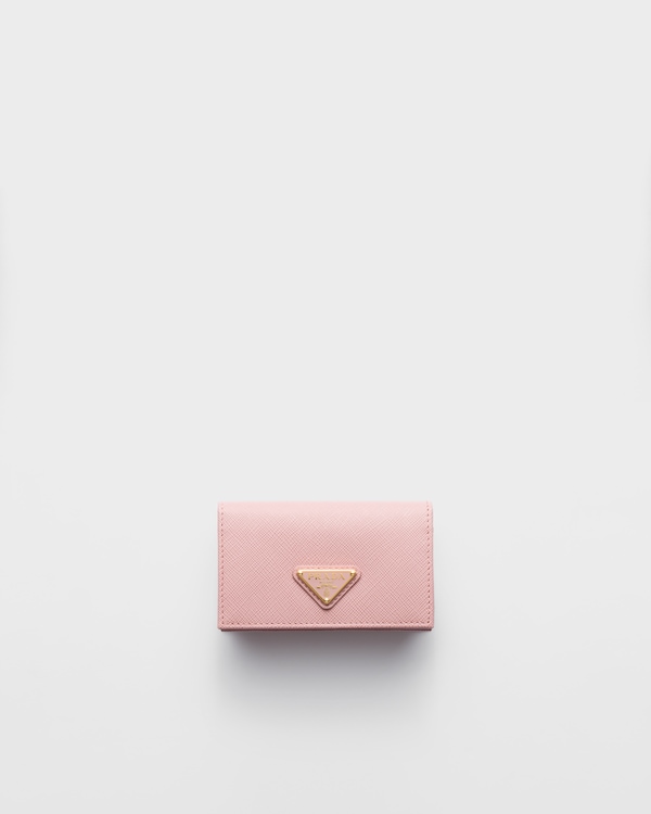 Black Saffiano leather card holder | PRADA