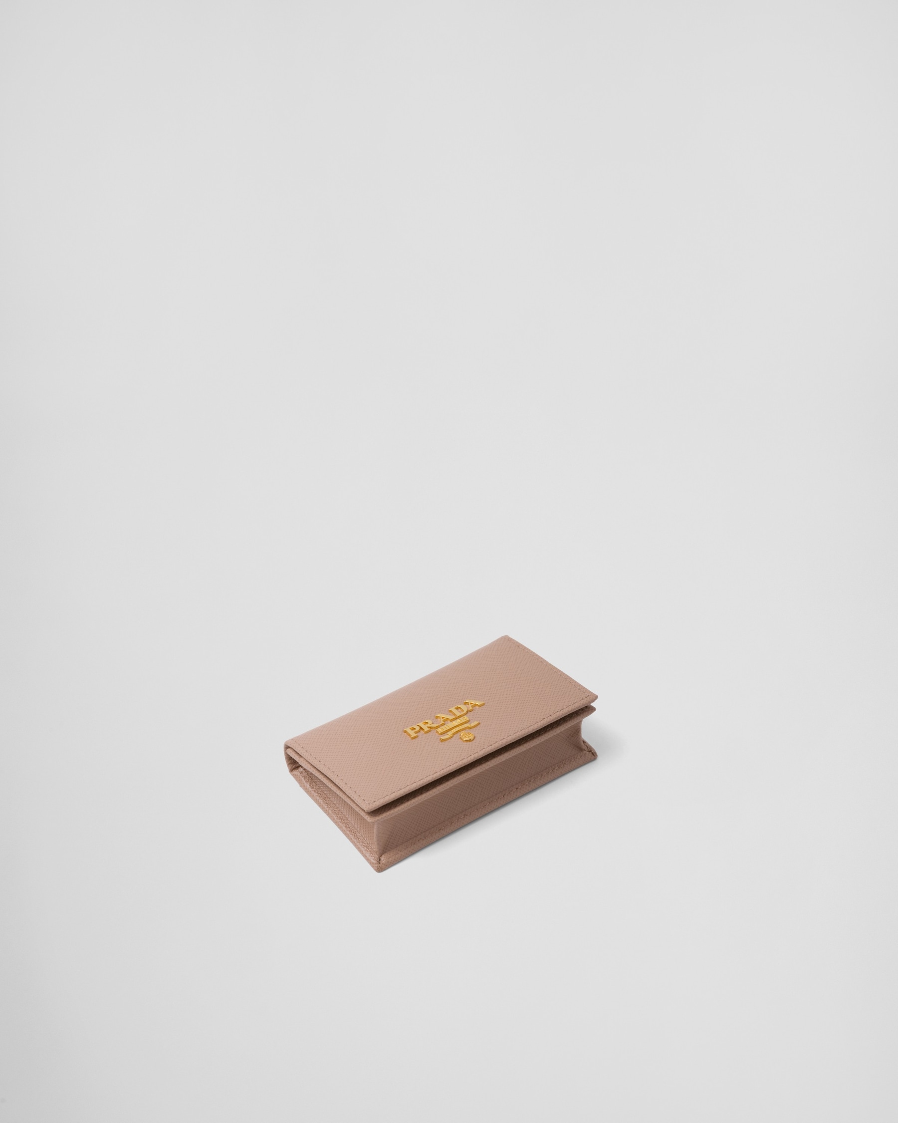 PRA 10 CARD HOLDER IN LIGHT PINK CALFSKIN