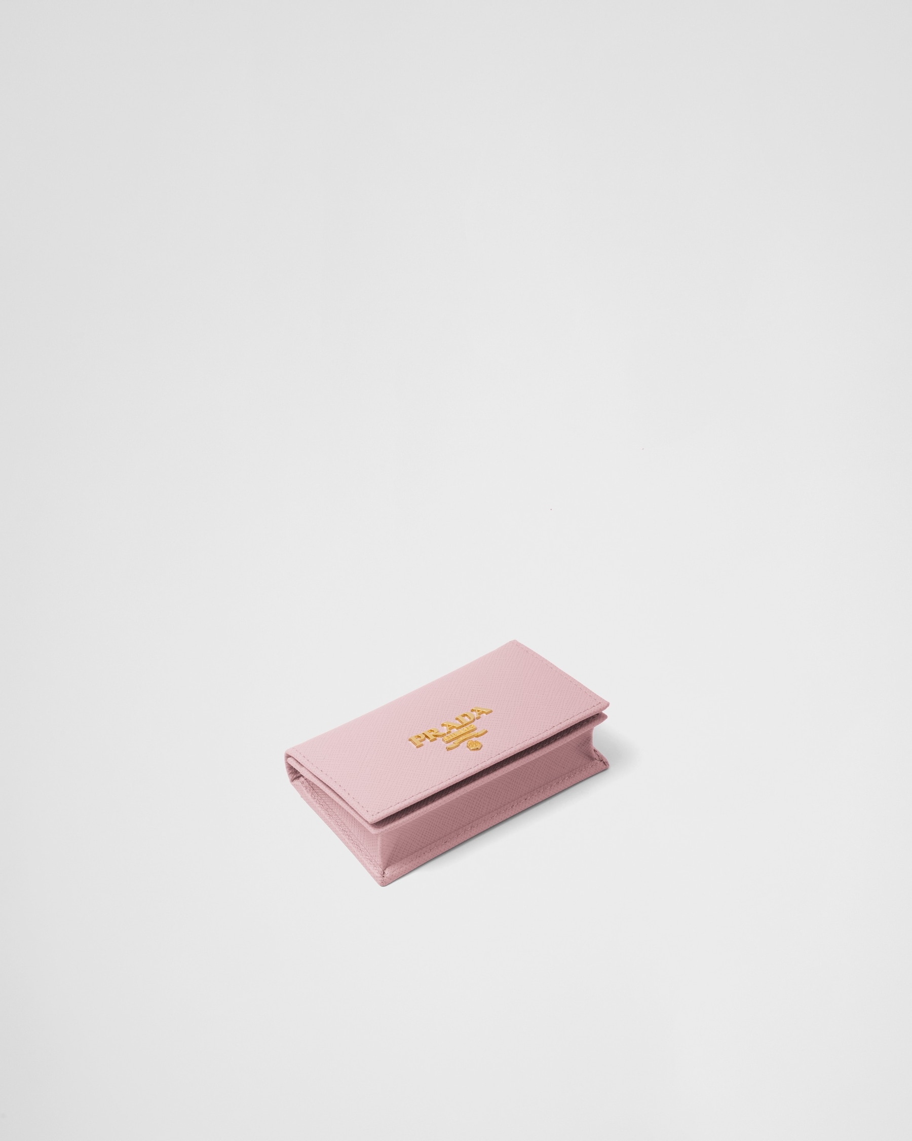 PRA 10 CARD HOLDER IN LIGHT PINK CALFSKIN