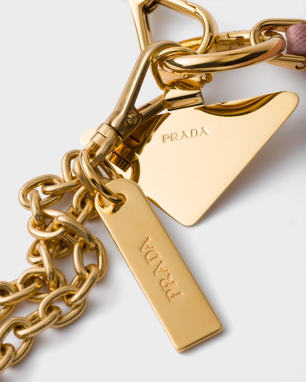 Porte-cartes à bandoulière en cuir Saffiano Porte-cartes à bandoulière en cuir Saffiano