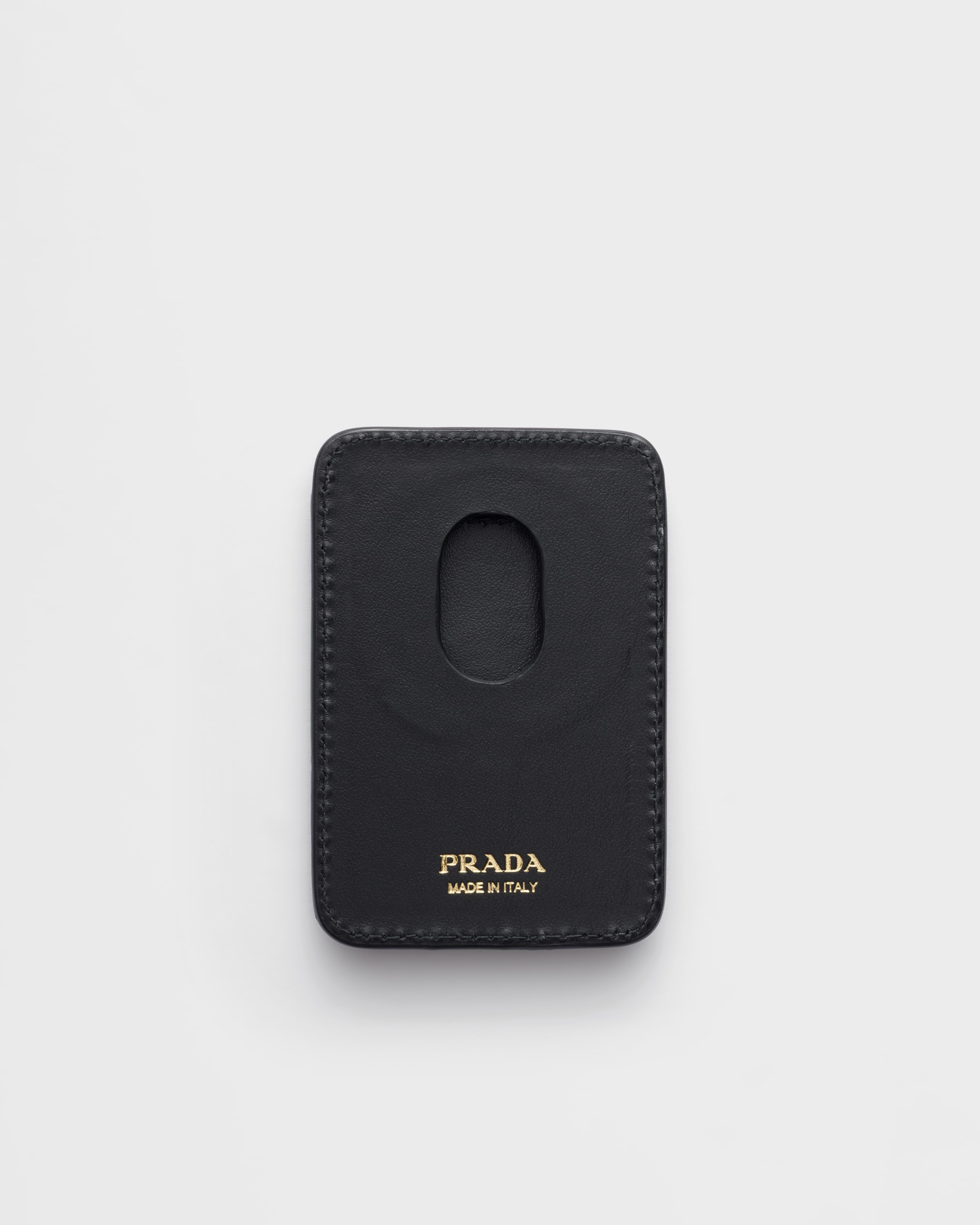 ブラック サフィアーノレザー カードケース | PRADA - 日本