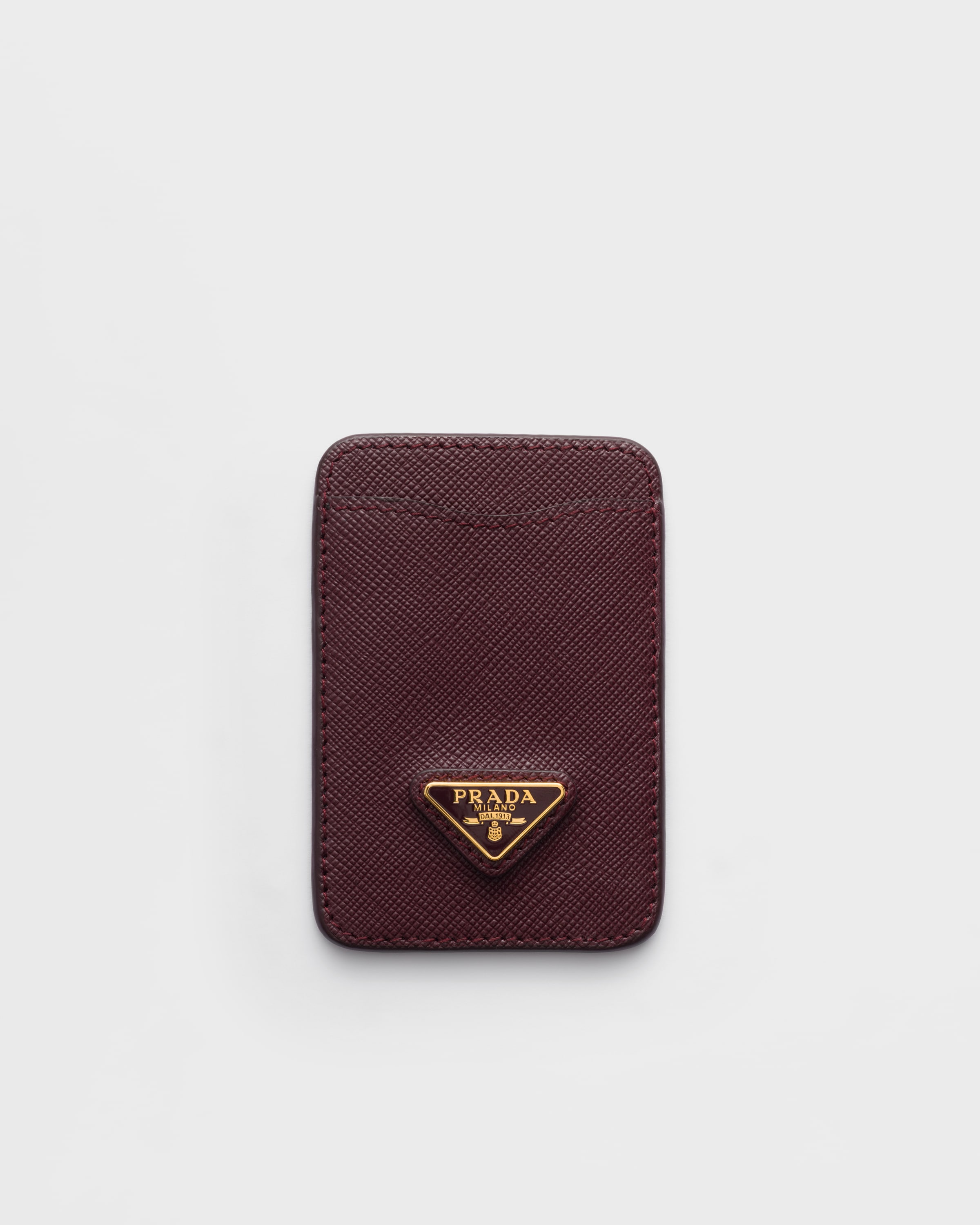 バーガンディ サフィアーノレザー カードケース | PRADA - 日本