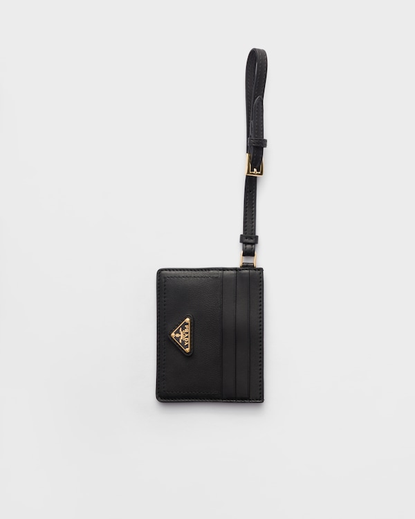 Nappa leather card holder - Black Nappa leather card holder - Black