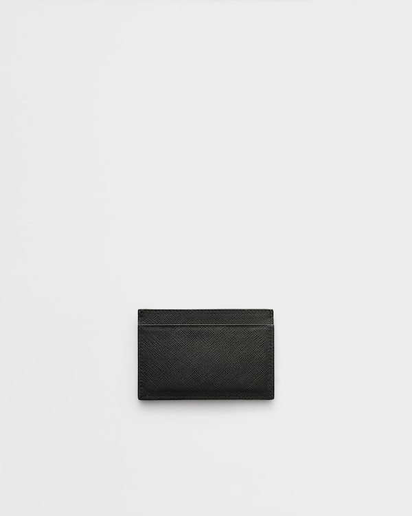 Saffiano leather card holder - Black Saffiano leather card holder - Black