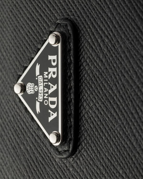 Saffiano leather card holder - Black Saffiano leather card holder - Black