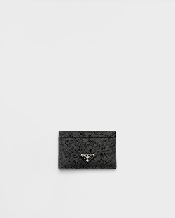 Saffiano leather card holder - Black Saffiano leather card holder - Black