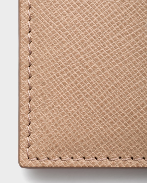 Saffiano leather card holder - Powder Pink Saffiano leather card holder - Powder Pink