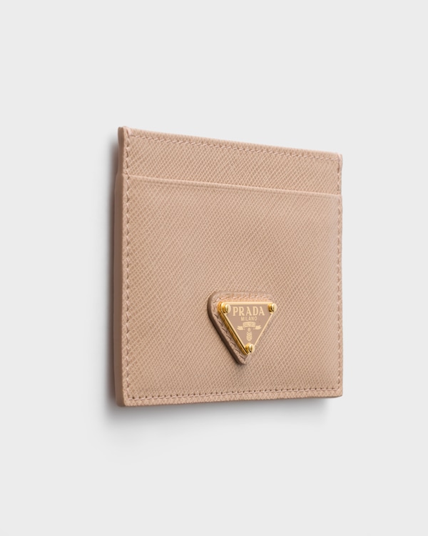 Saffiano leather card holder - Powder Pink Saffiano leather card holder - Powder Pink
