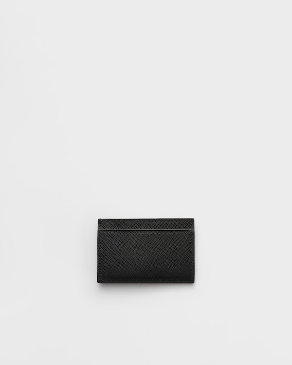 Saffiano leather card holder - Black Saffiano leather card holder - Black