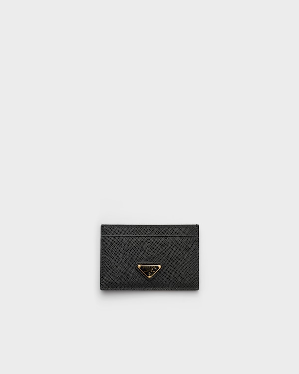 Saffiano leather card holder - Black Saffiano leather card holder - Black