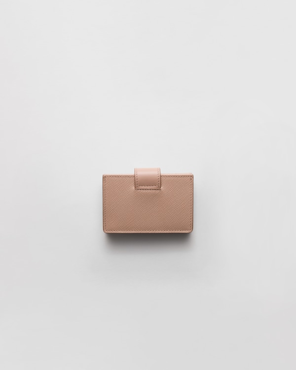 Saffiano and smooth leather card holder Saffiano and smooth leather card holder